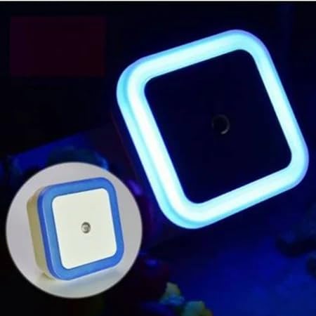 SVH® Polycarbonate 0.5W LED Plug-in Smart Night Lamp with Automatic Sensor Ideal for Bedroom and Living Room Decor (Blue) - Pack of 2