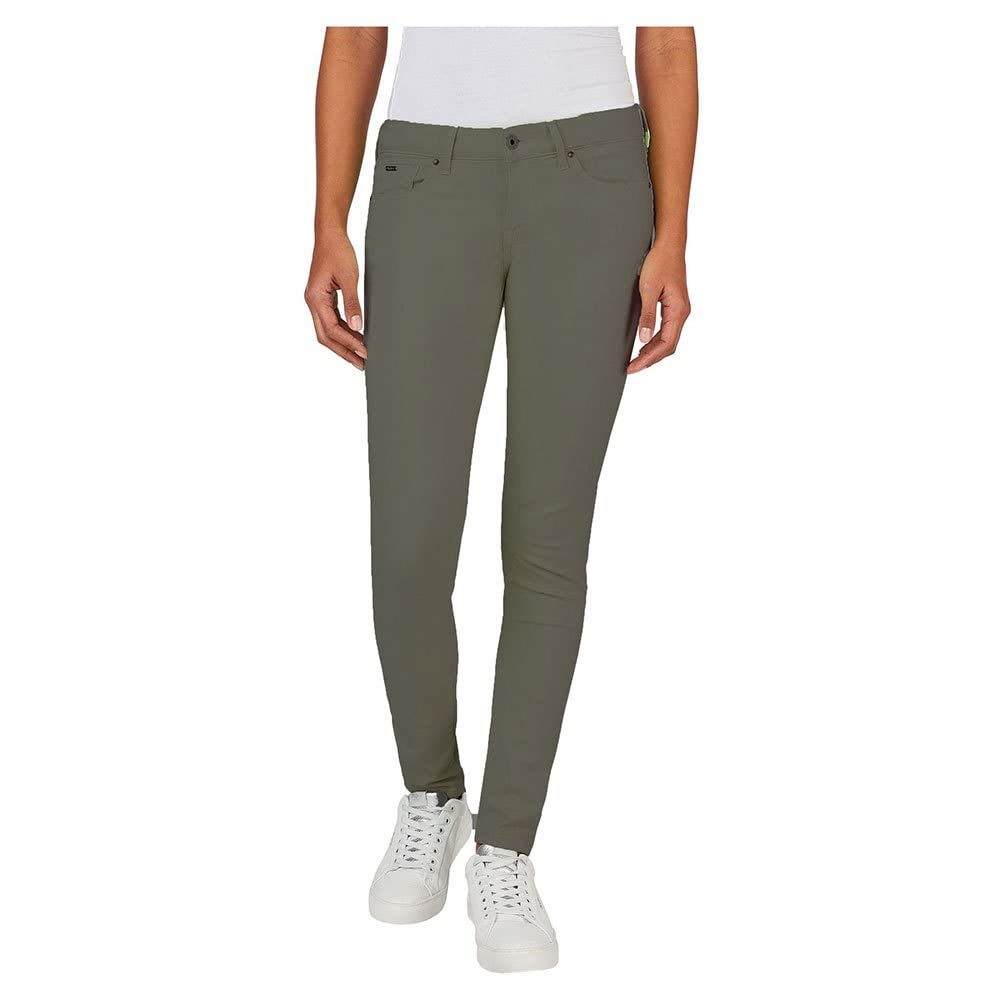 Pepe Jeans – Damen Jeans – Skinny Fit – Niedrige Taille – Materialmix mit Stretch – 5-Pocket-Stil – Modell Soho - Green (Olive) - 29W - 30L