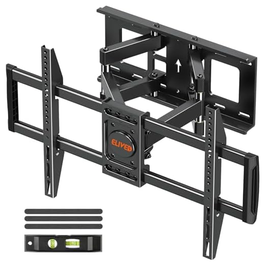 TV Wall Mount Swivel and Tilt Full Motion TV Mount for 37-70 Inch Flat Screen TV, TV Wall Mounts Bracket with Articulating Swivel Dual Arms, Max VESA 600x400mm, 99 lbs. Loading, Fits 16" Studs ELIVED