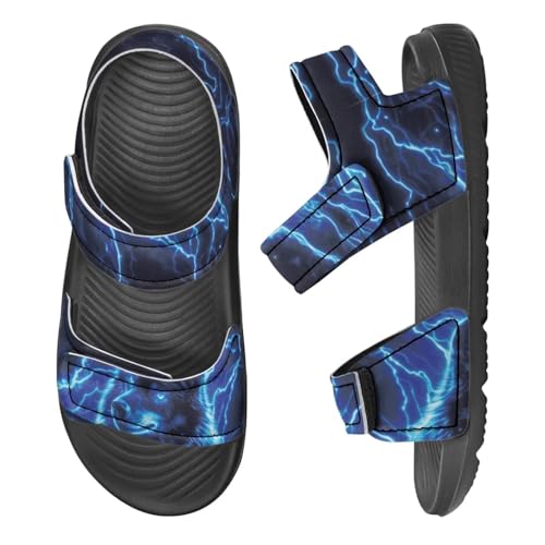 Forchrinse Kids Lightning Sandals Boys Size 8 Sports Sandals Summer Water Open Toe Sandal Lightweight Quick-Dry Beach Swim Pool Shoe
