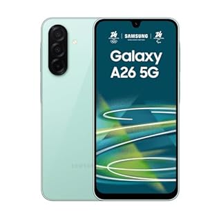 Samsung Galaxy A26 5G, Smartphone con Funzioni intelligenti, 3 anni di Garanzia del produttore, Display Super AMOLED 6.7”, 6GB RAM, 128GB, 5.000 mAh, memoria espandibile, Mint [Versione Italiana]