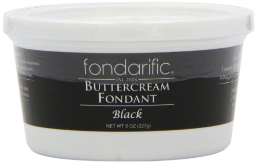 Fondarific Buttercream Fondant, Black, 8 Ounce