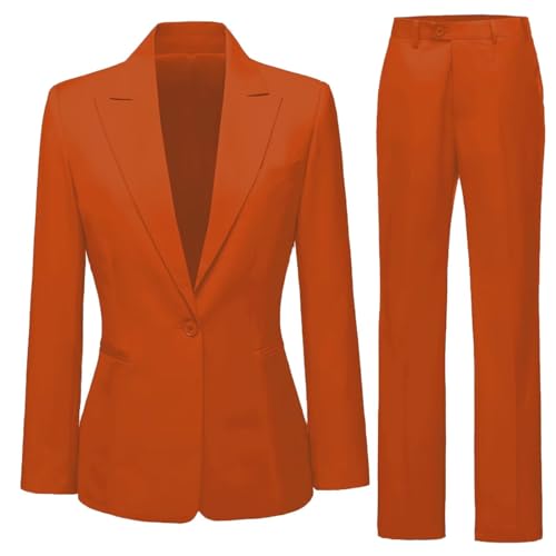 Womens Suits 2 Piece Set One Button Slim Fit Pants Suit for Women Dressy Casual Business Suits for Women - Main Image