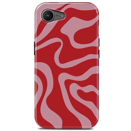 Coque iPhone 16e MagSafe antichoc silicone à motif tourbillon