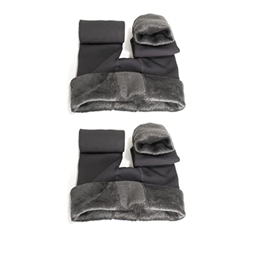 YLYDMY 2 Stück Damen Winter Thermo Leggings,gefüttert Damen Winter Fleece Leggings,high Waist Blickdicht Thermo Hose(Dunkelgrau) Cover