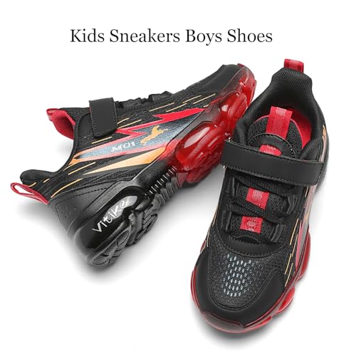 Image of JMFCHI Boys Girls Kids Sneakers Knitted Mesh Running Tennis Athletic Shoes