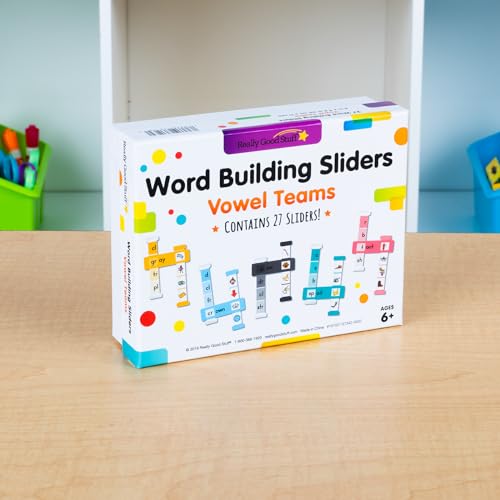 Word Building Sliders: Vowel Teams (27 sliders) for phonics