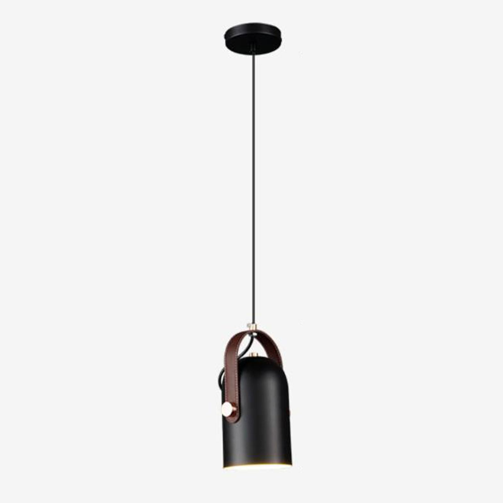 RSZCSMO Industrial-Style Bedroom Pendant Light 4.72in Modern Iron Black Bedside Decorative Hanging Lamp Dining Room, Café, Corridor Lighting Fixture