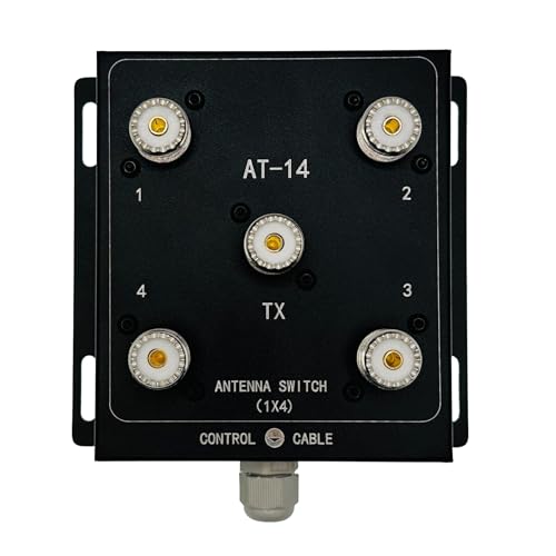 AT-14 Heavy-Duty 4-Way Coaxial Remote Antenna Switch Kit - 500W PEP, 1.8MHz-60MHz, SO-239 Connectors