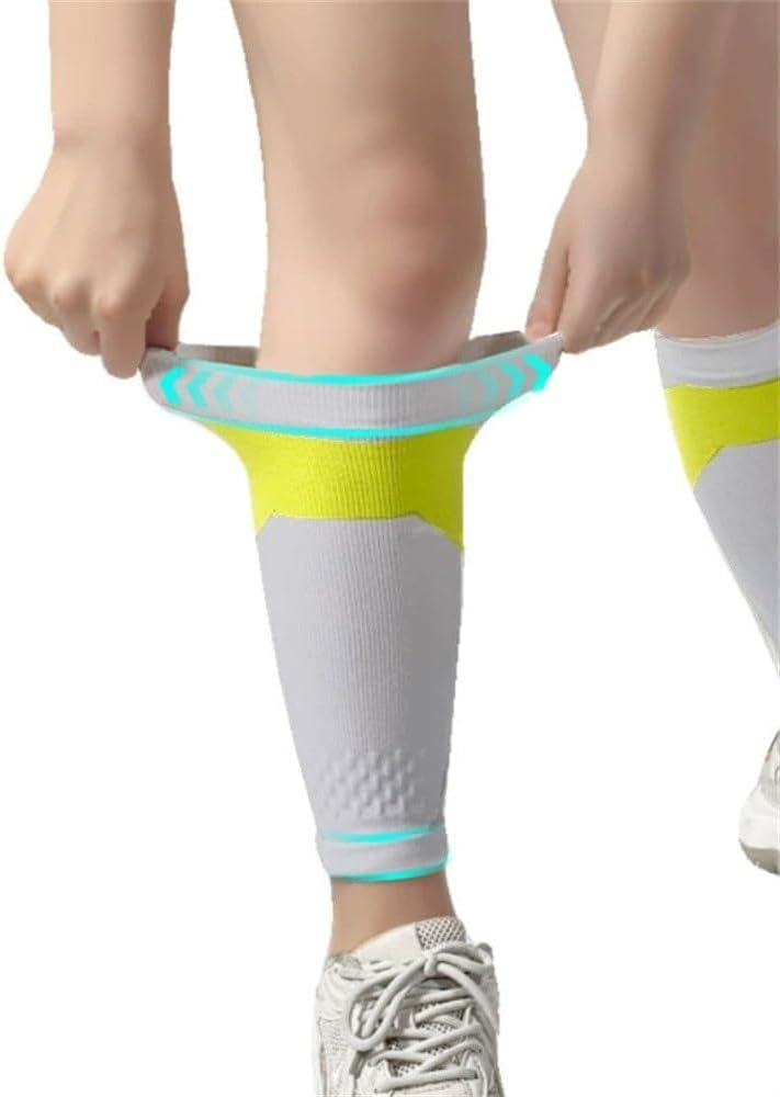 Calf Support Brace Sports Calf Socks Fitness Running Compression Leg Guards(Green)