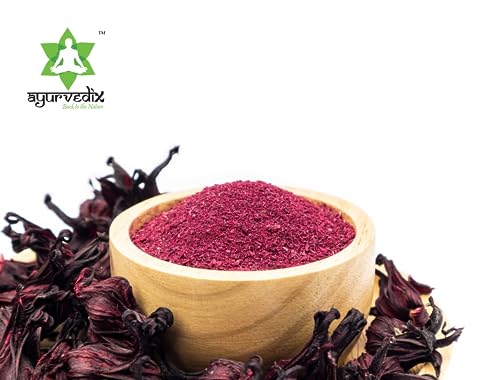 Image of Organic Hibiscus Powder 450g | Hibiscus Flower Powder | Supports Hair Care, Skin Care & Herbal Tea | Non-GMO, Vegan | No Added Preservatives