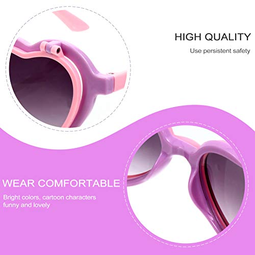ABOOFAN 2 Pair Kids Youth Heart Shaped Flip Up Sunglasses Eyeglasses for Birthday Holiday Gifts Party Dress Up4