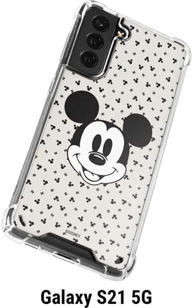 Skinit Clear Phone Case Compatible with Galaxy S21 5G - Officially Licensed Disney Mickey Mouse Classic Design