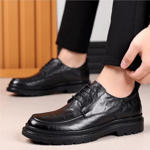 Men's Lightweight Formal Shoes Leather Oxfords Height Increasing Dress Shoes for Events2