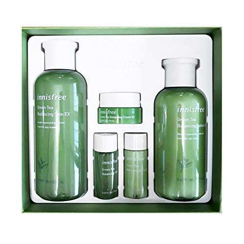 Innisfree Green Tea Balancing Skin Care Set (For Normal To Combination Skin) 1set, 5pcs