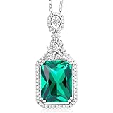[Gem Stone King] 7.1カラット ナノエメラルド ネックレス レディース シルバー925 5月 誕生石 誕生日プレゼント
