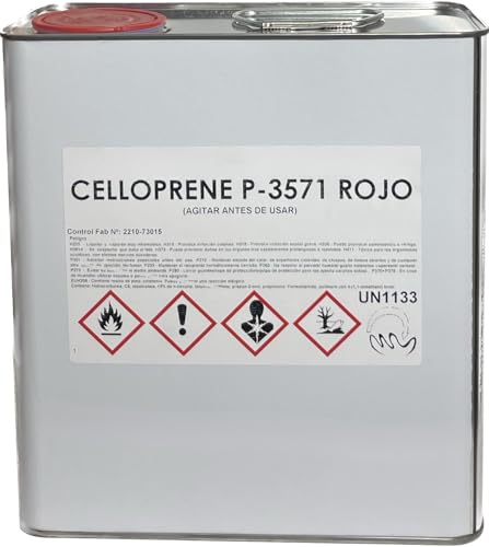 Pegamento resistente alta temperatura para tapicería y TECHO COCHE. Lata de 5L. Cola de contacto resistente para aplicar con Pistola de cola, Super Adhesivo y Extra Fuerte.