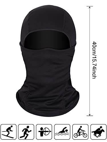 3 Pieces Ski Mask Balaclava Full Face Mask For Men Women Windproof Balaclava Sun Protection Breathable Face Cover (Black, General Size) #TOP3