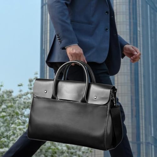 Mallette homme en cuir PU de qualité supérieure avec compartiments pratiques - 5
