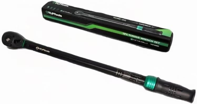 1/2-Inch Drive Click Torque Wrench, 25–250 ft-lb (33.9–339 Nm), ±3% Accuracy, 90-Tooth Ratchet, Dual-Direction, Chrome Vanadium Steel with Storage Case