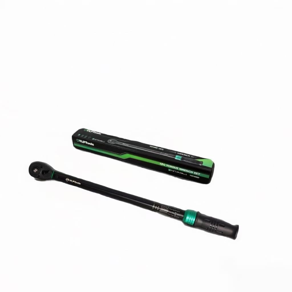 Llave dinamométrica de clic de 1/2 pulgada, 10-250 pies-libras (13.6-339 Nm), precisión ± 3%, trinquete de 90 dientes, doble dirección, acero al cromo vanadio con caja de almacenamiento