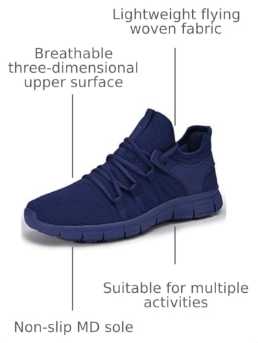 Image of INZCOU Running Shoes Lightweight Tennis Shoes Non Slip Gym Workout Shoes Breathable Mesh Walking Sneakers