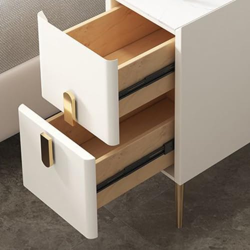 Table d'appoint étroite en bois avec 2 tiroirs pour les petits espaces