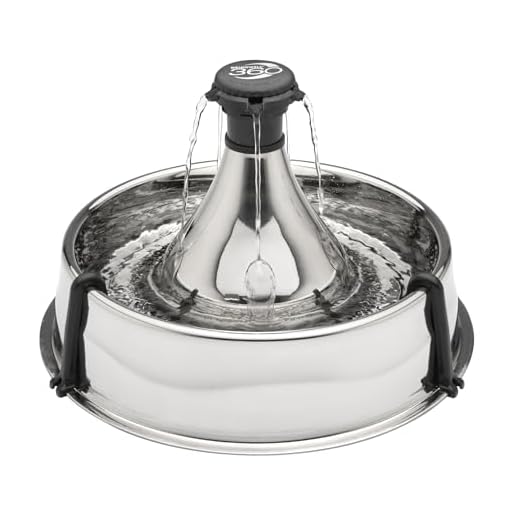 PetSafe - Drinkwell 360° roestvrijstalen waterfontein voor huisdieren. 3,8 L capaciteit, 5 aanpasbare trapsgewijze waterstralen, koolstof- en schuimfilter voor kwaliteitswater