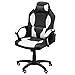 HOMCOM Silla de Oficina de Masaje y Calefacción con Control Remoto Silla Gaming Giratoria Ergonómica con Altura Ajustable Reposacabezas y Cojín Lumbar 68x69x108-117 cm Negro y Blanco