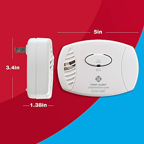 First Alert Plug in Carbon Monoxide Alarm | CO606, 9V Battery Backup, 3-Pack - image 6