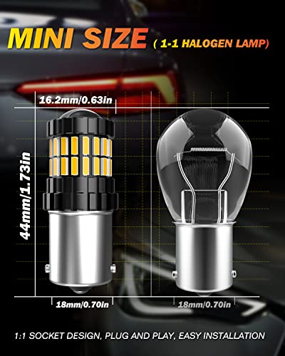 Oushi 1156 Led Reverse Light Bulbs, Canbus 6500K White 300% Brightness 2600Lm, Ba15S 7506 1141 P21W Led Bulb With Projector Replacement For Backup Tail Brake Turn Signal Lights, Pack Of 2 #TOP4