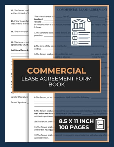 Commercial Lease Agreement Form Book: Lease Agreement Between Tenant and Landlord | Business Property Rental Contract Form | 50 Real Estate Legal Forms image 2