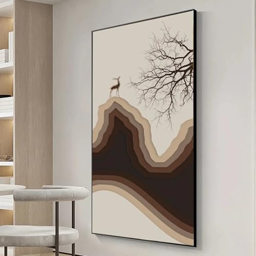 Affiches murales cerf nordique pour habiller un grand mur vide | Toile 70x140 cm