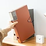 TNDCKP A4 Storage File Boxes Plastic Archives Cases with Lid, File Folder Organizer Document Filing Box for office,home,school (1, 40mm width)