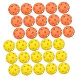 POPETPOP Balles de Golf Creuses D’entraînement Intérieur 30 Pièces Jaune et Orange Polyéth...