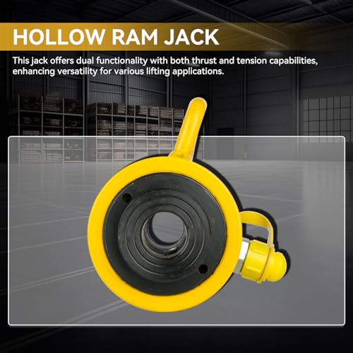 Image of 20T 2 inch Stroke Hydraulic Hollow Cylinder Jack Porta Power Ram Jack Hydraulic Lifting Cylinder Industrial Hollow Hydraulic Cylinder Jack for Machinery and Shipbuilding