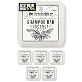 Störtebekker® Premium Shampoo Bar Kokos (6x) - Festes Shampoo Herren & Damen - 3in1 Duschseife...