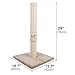 Cat Scratching Post Carpet, Tall Big Sisal Rope Cat Scratch Pole for Cats and Kittens, Stable Carpeted Heavy Base (Beige/Yellow)