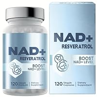 NAD+ 1000 mg Supplement, Reine Formel mit hoher Absorption, Fördert den zellulären Energieumsatz, Reparatur und Anti-Aging, Steigert die Vitalität und Allgemeine Gesundheit, 120 Kapseln