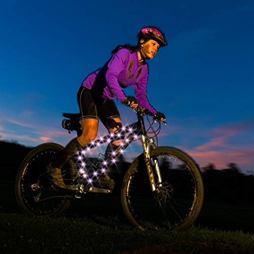 image for Waybelive LED Bike Frame Lights, Remote Control Bicycle Frame LED Ligh