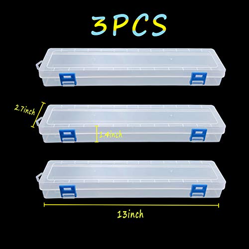 3Pcs Brushes Storage Box Paint Brush Drawing Pen Container With Buckle Design #TOP1