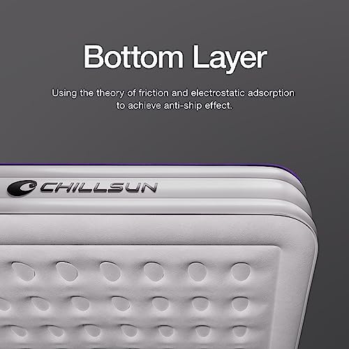 CHILLSUN Twin Air Mattress Inflatable Airbed with Built in Pump, 3 Mins Quick Self-Inflation, Comfortable Top Surface Blow Up Bed for Home Portable Camping Travel, 75x39x18'', 550 lb MAX - Thumbnail 2