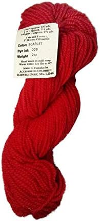Candide Wool Yarn Christmas Stocking Knitting Kit (2oz / 107yd Replacement Yarn Skein, Scarlet Red)