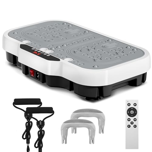 Vibrationsplatte 2025, Verbesserte Vibration Plate mit Griff, 200 Stufen Fettverbrennung Abnehmen Vibrationsboard für Zuhause Muskelaufbau Ganzkörpertraining Home Workout, 58cm, 150kg Kapazität Vibrationsplatte 2025, Verbesserte Vibration Plate mit Griff, 200 Stufen Fettverbrennung Abnehmen Vibrationsboard für Zuhause Muskelaufbau Ganzkörpertraining Home Workout, 58cm, 150kg Kapazität
