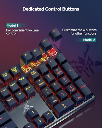 TECKNET Mechanical Gaming Keyboard - Red Switches Mechanical Keyboard with 109 Keys, 24 LED Lighting Modes, Fully Programmable Keys & Anti-Ghosting for Gaming, PC, Windows, Gamer, Office, UK Layout - Image 6