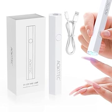 Aokitec Luce UV per unghie - Lampada portatile UV LED per unghie in gel Asciugatore portatile per unghie per polimerizzare lo smalto in gel Colla per unghie Gel UV Nail Art Gel ad asciugatura rapida
