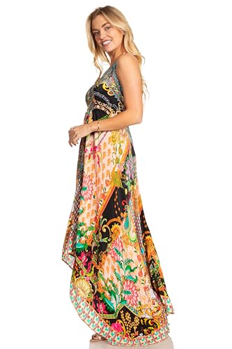 Image of Sakkas Lizi 2025 Womens Maxi High-Low Halter Handkerchief Long Dress Beach Party