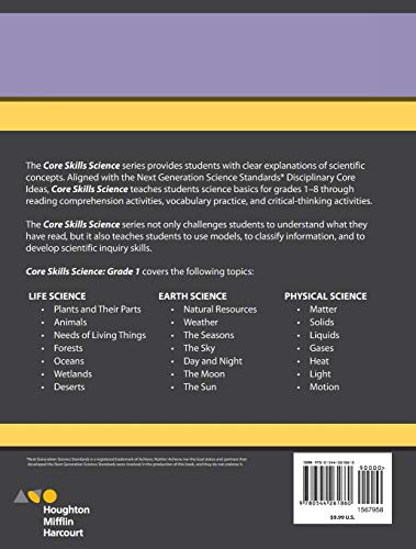 Steck-Vaughn SV-9780544261860 Core Skills Science: Workbook Grade 1 thumb #1