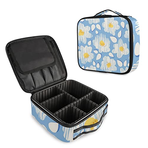 Trousse de maquillage GAIREG compartiment pinceaux bleu grand format - 2