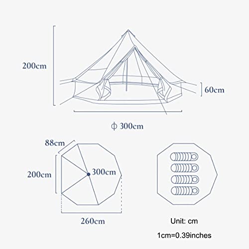 Carpa de camping de lona de algodón resistente para 2 a 8 personas miniatura 3